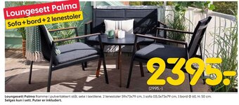 Rusta Loungesett Palma tilbud