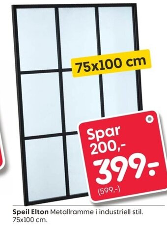 Rusta Speil Elton tilbud
