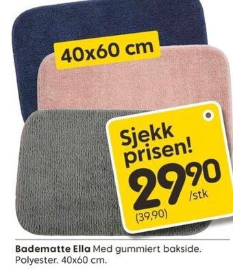 Rusta Badematte Ella tilbud