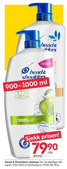 Rusta Head & Shoulders sjampo tilbud