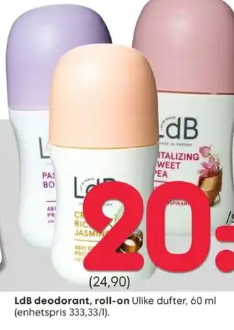 LdB deodorant, roll-on