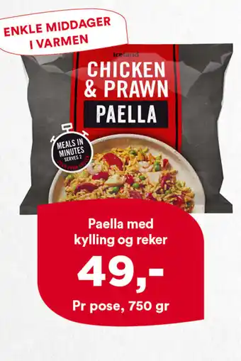 Iceland Paella Med Kylling Og Reker tilbud