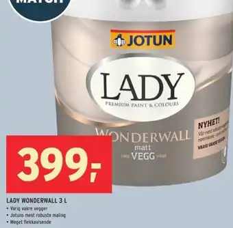 Montér Jotun Lady Wonderwall 3 L tilbud