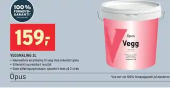 Montér Opus Veggmaling 3 L tilbud