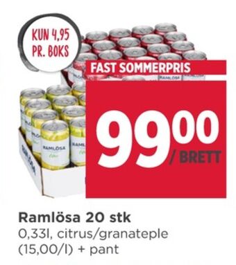 Meny Ramlösa mineralvann tilbud