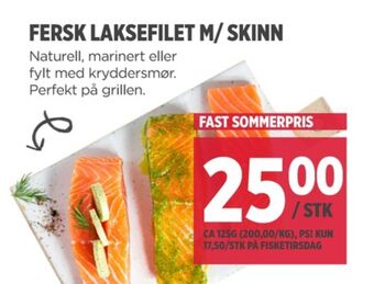 Meny Ukjent laksefilet tilbud