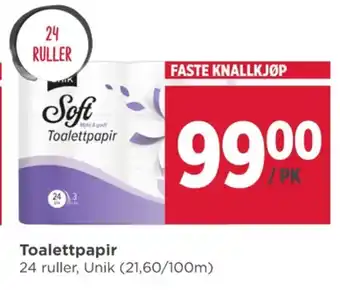 Meny Unik toalettpapir tilbud