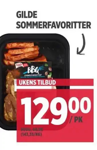 Meny Gilde Sommerfavoritter tilbud