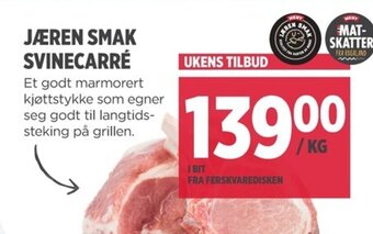 Meny Jæren Smak Svinecarré tilbud