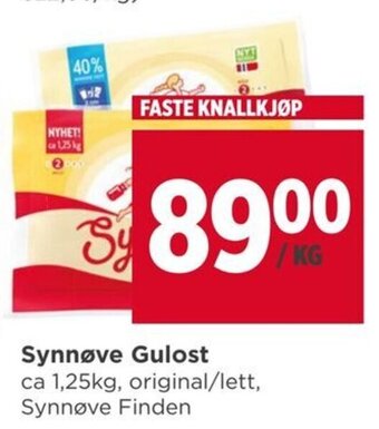 Meny Synnøve Gulost tilbud