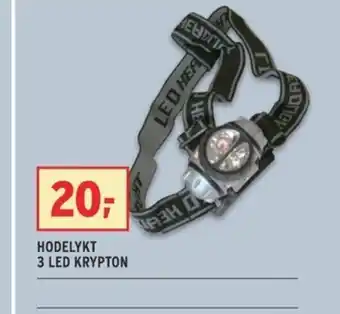 Hodelykt 3 Led Krypton