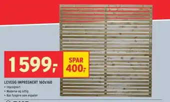 Montér Levegg Impregnert 160x160 tilbud