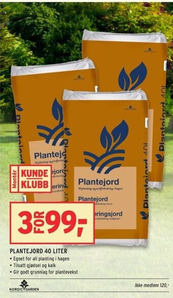Montér Plantejord 40 Liter tilbud