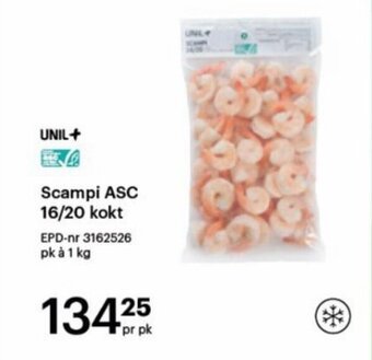 Storcash Scampi ASC 16/20 Kokt tilbud