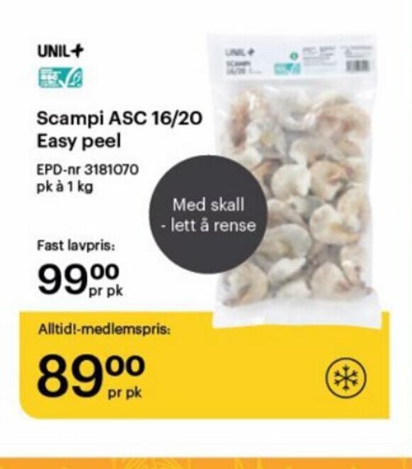 Storcash Scampi ASC 16/20 Easy Peel tilbud