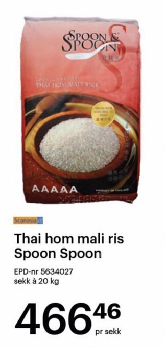 Storcash Thai Hom Mali Ris Spoon Spoon tilbud