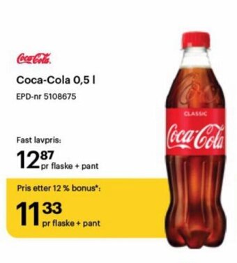 Storcash Coca-Cola 0,5L tilbud