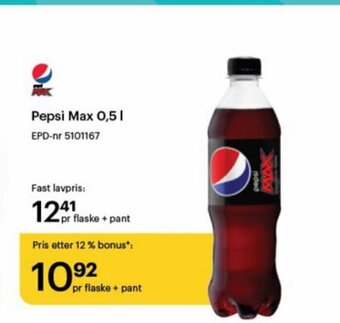 Storcash Pepsi Max 0,5L tilbud