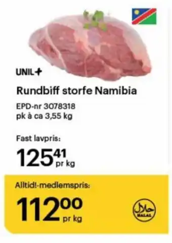 Storcash Rundbiff Storfe Namibia tilbud