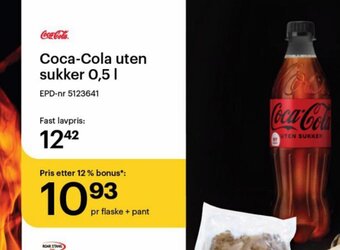 Storcash Coca-Cola Uten Sukker 0,5L tilbud