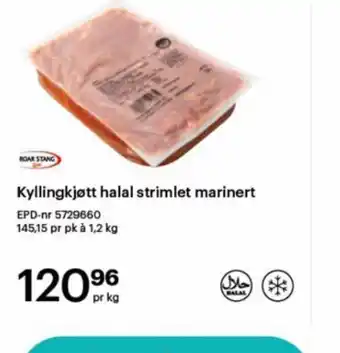 Storcash Kyllingkjøtt Halal Strimlet Marinet tilbud