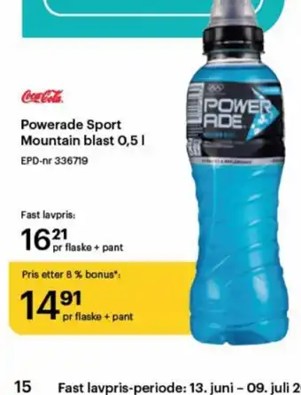 Storcash Powerade Sport Mountain Blast 0,5L tilbud