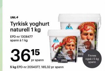 Storcash Tyrkisk Yoghurt Naturell 1kg tilbud