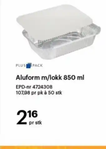 Storcash Aluform m/Lokk 850ml tilbud