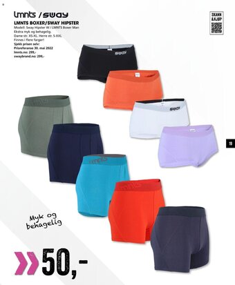 Sport Outlet Lmnts Boxer/Sway Hipster tilbud