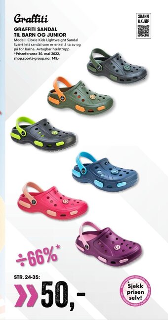 Sport Outlet Graffiti Sandal Til Barn Og Junior tilbud