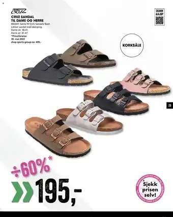 Sport Outlet Cruz Sandal Til Dame Og Herre tilbud