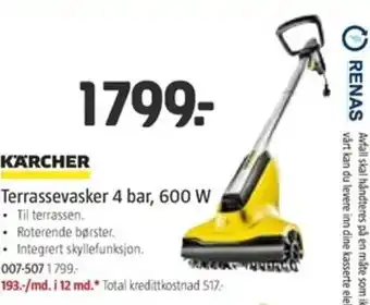 Jula Karcher Terrassevasker 4 par, 600 W tilbud