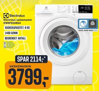 Skousen Electrolux vaskemaskin EW6F5248G4 tilbud