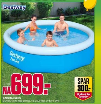 Europris Bestway basseng tilbud