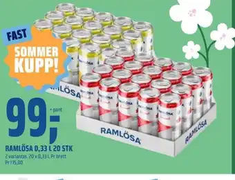 Coop Obs Ramlösa 0.33 L 20 stk tilbud