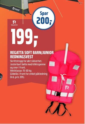 Coop Obs Regatta soft barn/junior redningsvest tilbud