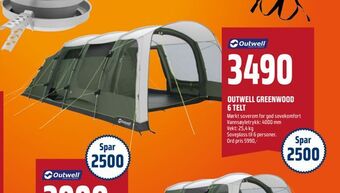 Coop Obs Outwell greenwood 6 telt tilbud