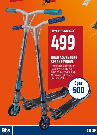 Coop Obs Head adventure sparkesykkel tilbud