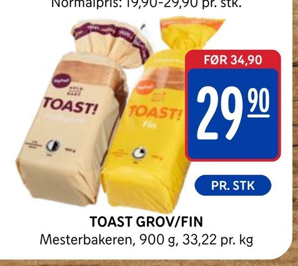 Rema 1000 Toast grov/fin tilbud