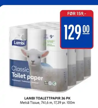 Rema 1000 Lambi toalettpapir 36 pk tilbud