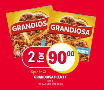 Coop Extra Grandiosa plenty tilbud