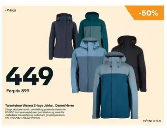 XXL Sport Twentyfour Vienna 2-lags Jakke Dame/Herre tilbud