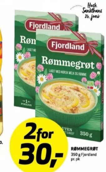 Bunnpris Fjordland grøt tilbud