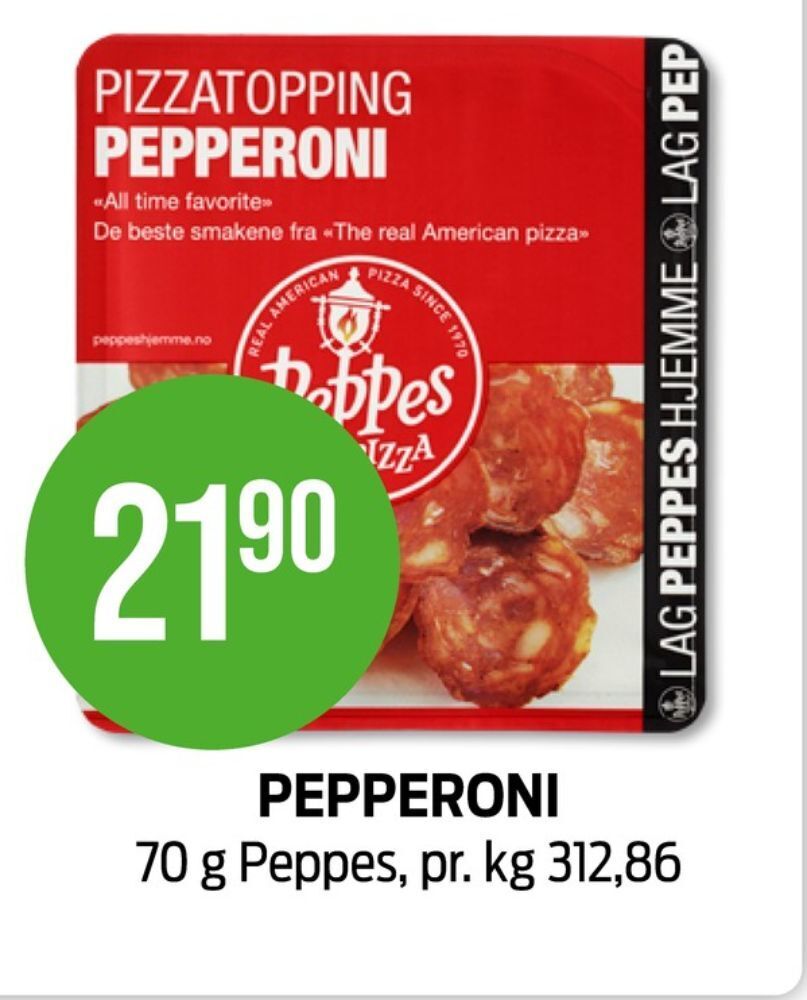 Kiwi Peppes pizza pepperoni tilbud