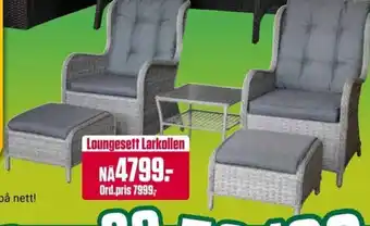 Europris Loungesett Larkollen tilbud