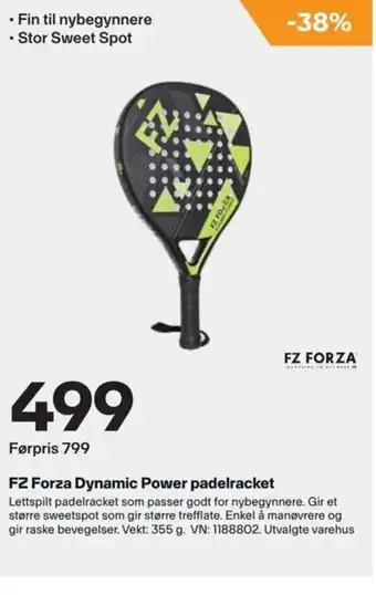XXL Sport FZ Forza Dynamic Power Padelracket tilbud
