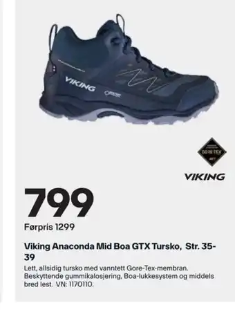 XXL Sport Viking Anaconda Mid Boa GTX Tursko tilbud