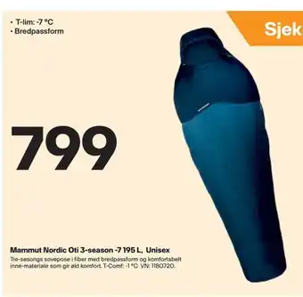 XXL Sport Mammut Nordic Oti 3-Season 7195L Unisex tilbud