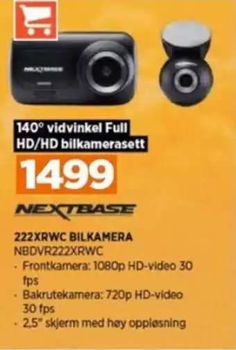 POWER NEXTBASE 222XRWC bilkamera tilbud
