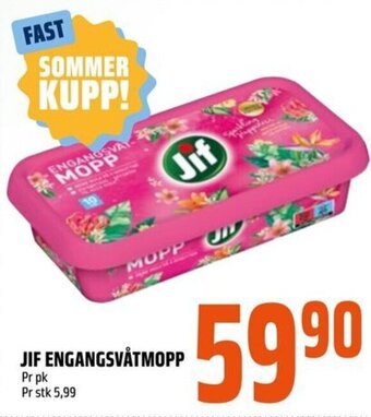 Coop Obs Jif engangsvåtmopp tilbud